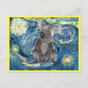 オーストラリアKoala in Starry Night Spoofポストカード ポストカード