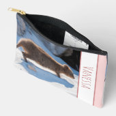 オーストラリアQuokkaオンビーチピンクガールカスタムズ アクセサリーポーチ (見開き)