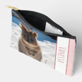 オーストラリアQuokkaオンビーチピンクガールカスタムズ アクセサリーポーチ (見開き)