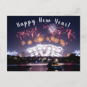 オーストラリアSydney Harbor Bridge Fireworks NYE シーズンポストカード