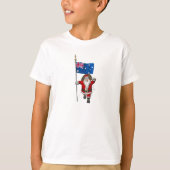 オーストラリアTシャツの看板のあるサンタクロース Tシャツ (正面)