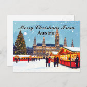 オーストリアからメリークリスマス ポストカード (正面/裏面)