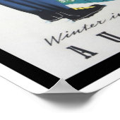 オーストリアでのスキーのヴィンテージ旅行ポスター ポスター (角)