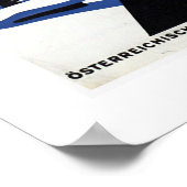 オーストリアでのスキーのヴィンテージ旅行ポスター ポスター (角)