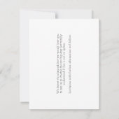 オーストリアでのデスティネーションウェディング　保存日付 セーブザデート (裏面)