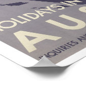 オーストリアでのヴィンテージ旅行の休日 ポスター (角)