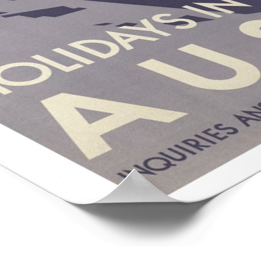 オーストリアでのヴィンテージ旅行の休日 ポスター (角)