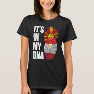 オーストリアとマケドニアのミックスDNA遺伝子フラグ Tシャツ