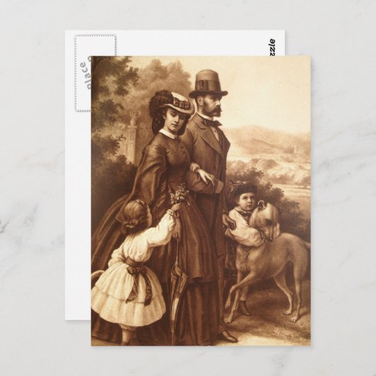 オーストリアと家族の姉妹であるエリザベス皇后#009H ポストカード (正面/裏面)