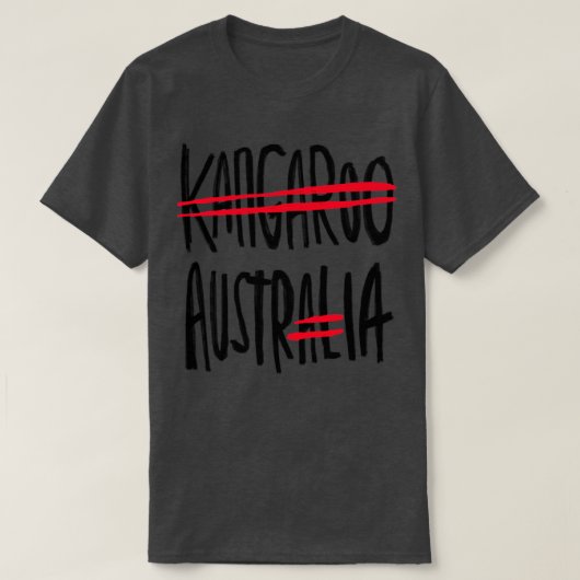 オーストリアにはカンガルーはない Tシャツ (デザイン正面)