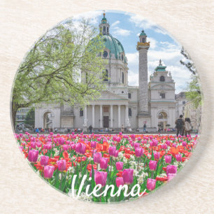 オーストリアのウィーンにある春の聖チャールズ教会 コースター