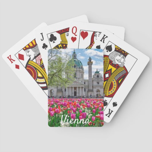オーストリアのウィーンにある春の聖チャールズ教会 トランプ (裏面)
