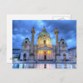 オーストリアのウィーンにある聖チャールズ教会 ポストカード (正面/裏面)