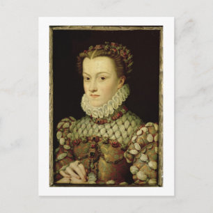 オーストリアのエリザベスポートレート(1554年~92年)女王 ポストカード