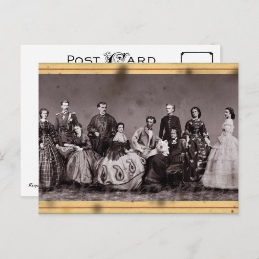 オーストリアのエリザベス皇后とその家族 ポストカード (正面/裏面)