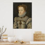 オーストリアのエリザベス – フランソワ・クラウト – c1571 ポスター (キッチン)