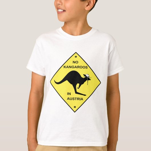 オーストリアのカンガルー無し! Tシャツ (正面)