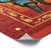 オーストリアのクリスマスヴィンテージカード ポスター (角)