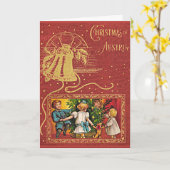 オーストリアのクリスマス ヴィンテージカード カード (黄色い花)