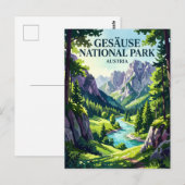オーストリアのゲザウゼ国立公園 ポストカード (正面/裏面)