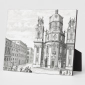 オーストリアのザルツブルグにあるノートルダム教会 フォトプラーク (側面)