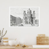 オーストリアのザルツブルグにあるノートルダム教会 ポスター (キッチン)