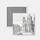 オーストリアのザルツブルグにあるノートルダム教会 マグネット (正面/裏面)