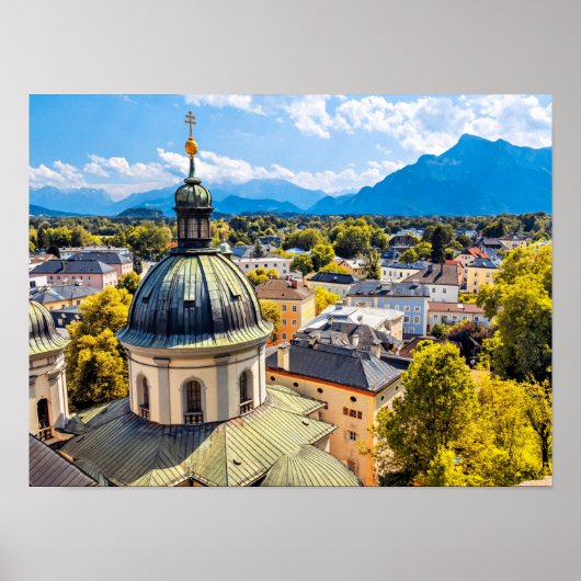 オーストリアのザルツブルグにある聖エルハード教会 ポスター (正面)