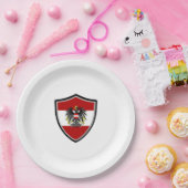 オーストリアのシールドフラッグコート・オブ・アームズ紙プレート ペーパープレート (パーティー)