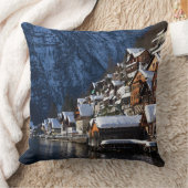 オーストリアのハルスタットにある木製の湖畔住宅 クッション (ブランケット)