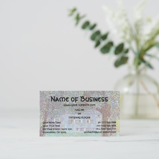 オーストリアのファームハウスbyクリムトビクトリアンファインアート 名刺 (スタンド正面)