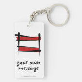 オーストリアのブラシの旗 キーホルダー (裏面)