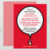 オーストリアのペンギンさん おしゃれな招待状 招待状 (正面/裏面)