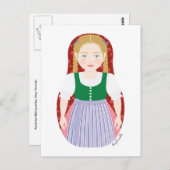オーストリアのマトリョスカハガキ ポストカード (正面/裏面)