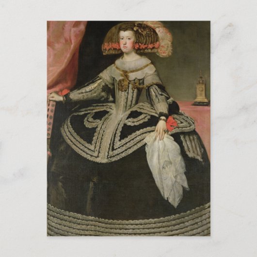 オーストリアのマリア・アンナ女王(c.1652 ポストカード (正面)