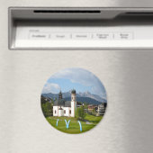 オーストリアのラウンドマグネット、シーフェルトの教会 マグネット (インサイチュ (食洗機))