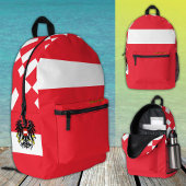 オーストリアのリュックサック、愛国心、オーストリア国旗 プリントバックパック