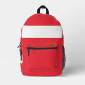 オーストリアのリュックサック、愛国心、オーストリア国旗 プリントバックパック (正面)