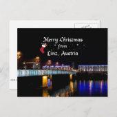 オーストリアのリンツからメリークリスマス シーズンポストカード (正面/裏面)
