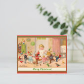 オーストリアのヴィンテージアートコピークリスマスチャイルド&トイズ ポストカード (スタンド正面)