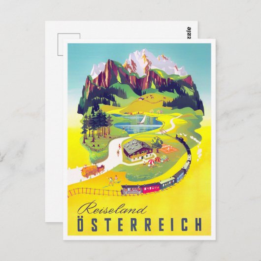 オーストリアのヴィンテージ旅行はがき ポストカード (正面/裏面)