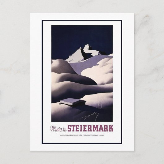 オーストリアのヴィンテージ旅行広告 ポストカード (正面)