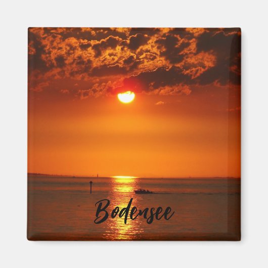 オーストリアのヴォラーベルグにあるコンスタンスサンセット湖 マグネット (正面)