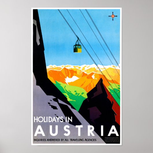 オーストリアの休日ヴィンテージ旅行ポスターを復元 ポスター (正面)