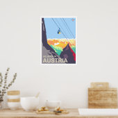 オーストリアの休日，ケーブルカー，ヴィンテージ旅行 ポスター (キッチン)