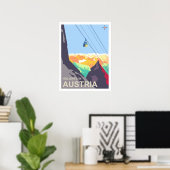 オーストリアの休日，ケーブルカー，ヴィンテージ旅行 ポスター (ホームオフィス)