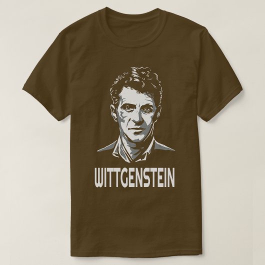 オーストリアの哲学者ルートヴィヒ・ウィットゲンシュタイン Tシャツ (デザイン正面)