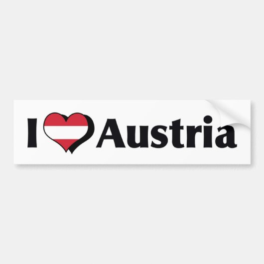 オーストリアの国旗が好き バンパーステッカー (正面)