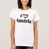 オーストリアの国旗が好き Tシャツ (正面)