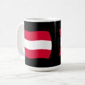 オーストリアの国旗マグカップ コーヒーマグカップ (正面左)
